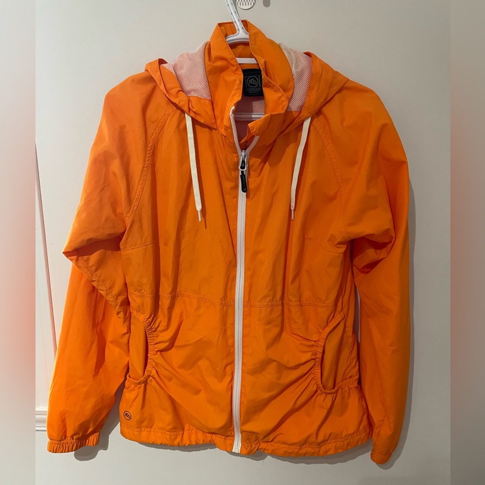 Orange Hooded Women's Jacket